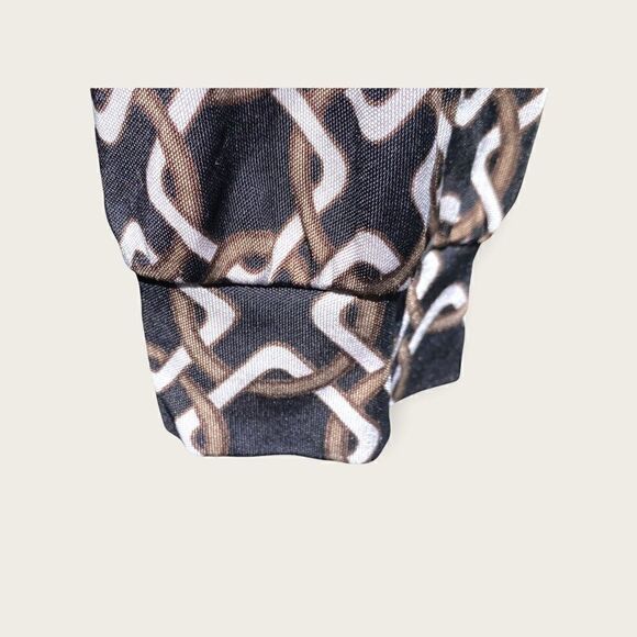 Banana Republic V Neck Dress Geometric Print Sz XS - Picture 4 of 7